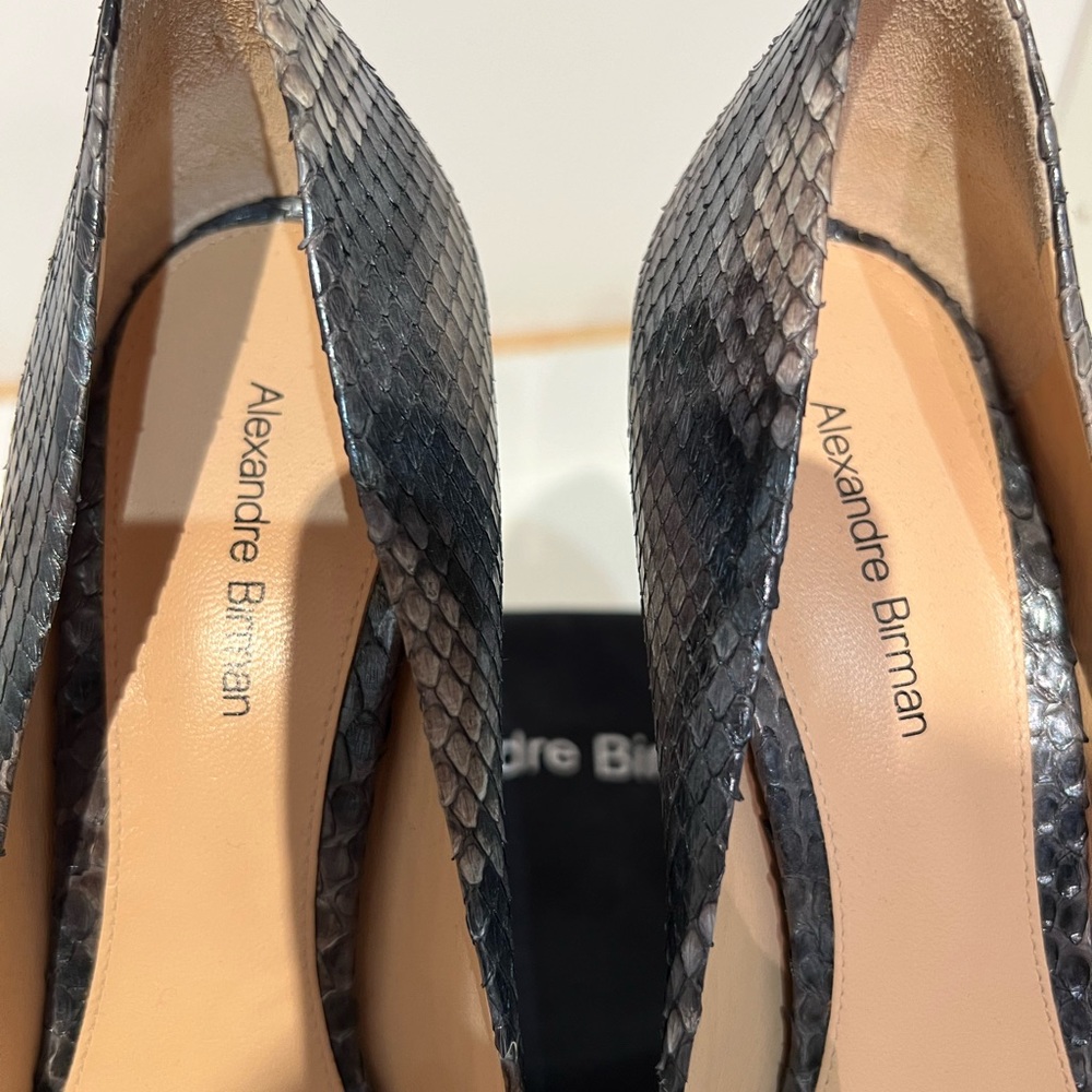 Alexandre Birman Python Peep Toe Platform Pumps -… - image 6